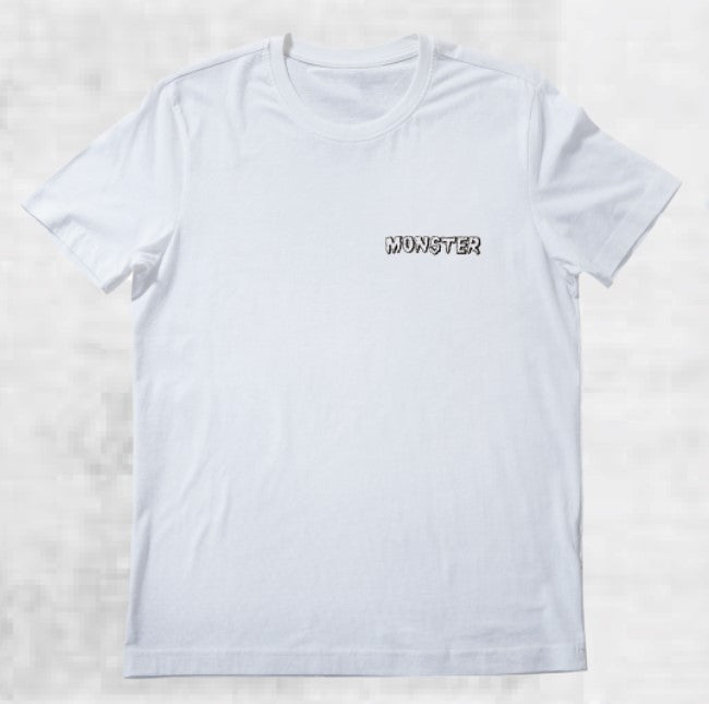BAT PUN Embroidery T-shirt WHITE