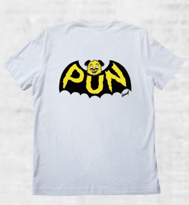 BAT PUN Embroidery T-shirt WHITE | GALAXY BROAD SHOP