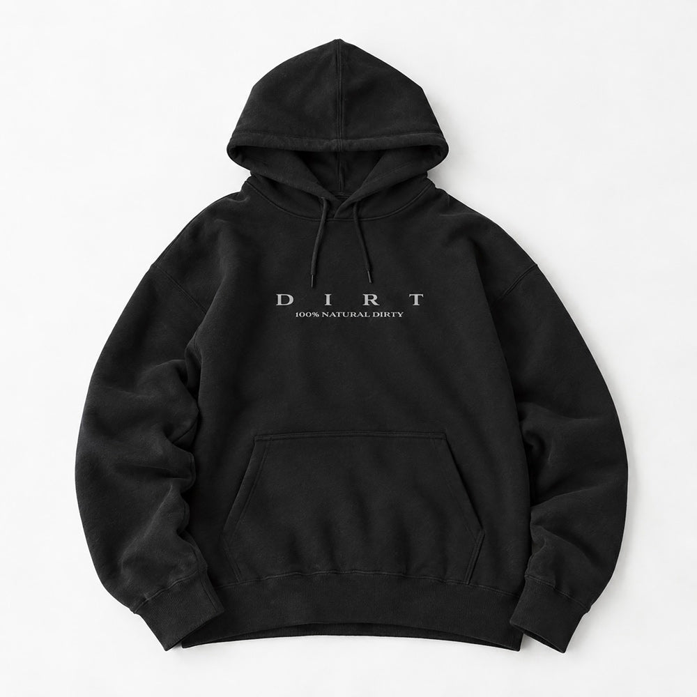 DIRT 100% Natural Dirty 2026AW collection Pullover Hoodie BK