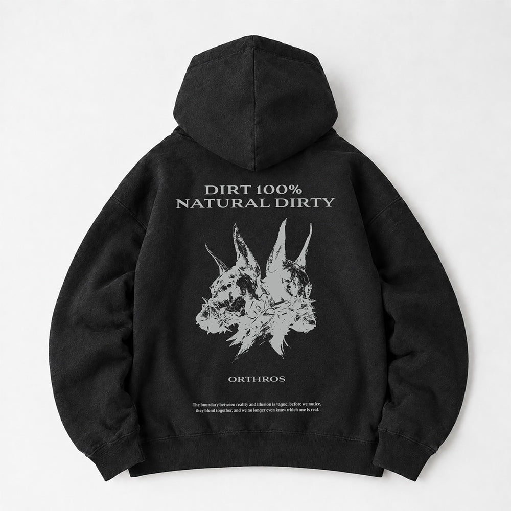 DIRT 100% Natural Dirty 2026AW collection Pullover Hoodie BK