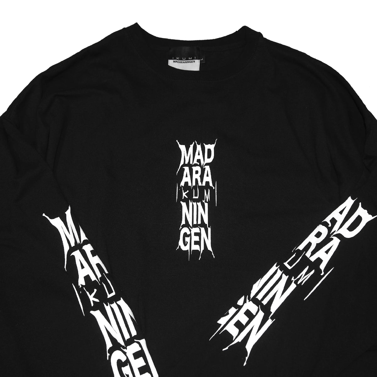 IKUMI×MADARANINGEN Bizarre LOGO Long Sleeve T-shirt (BLACK