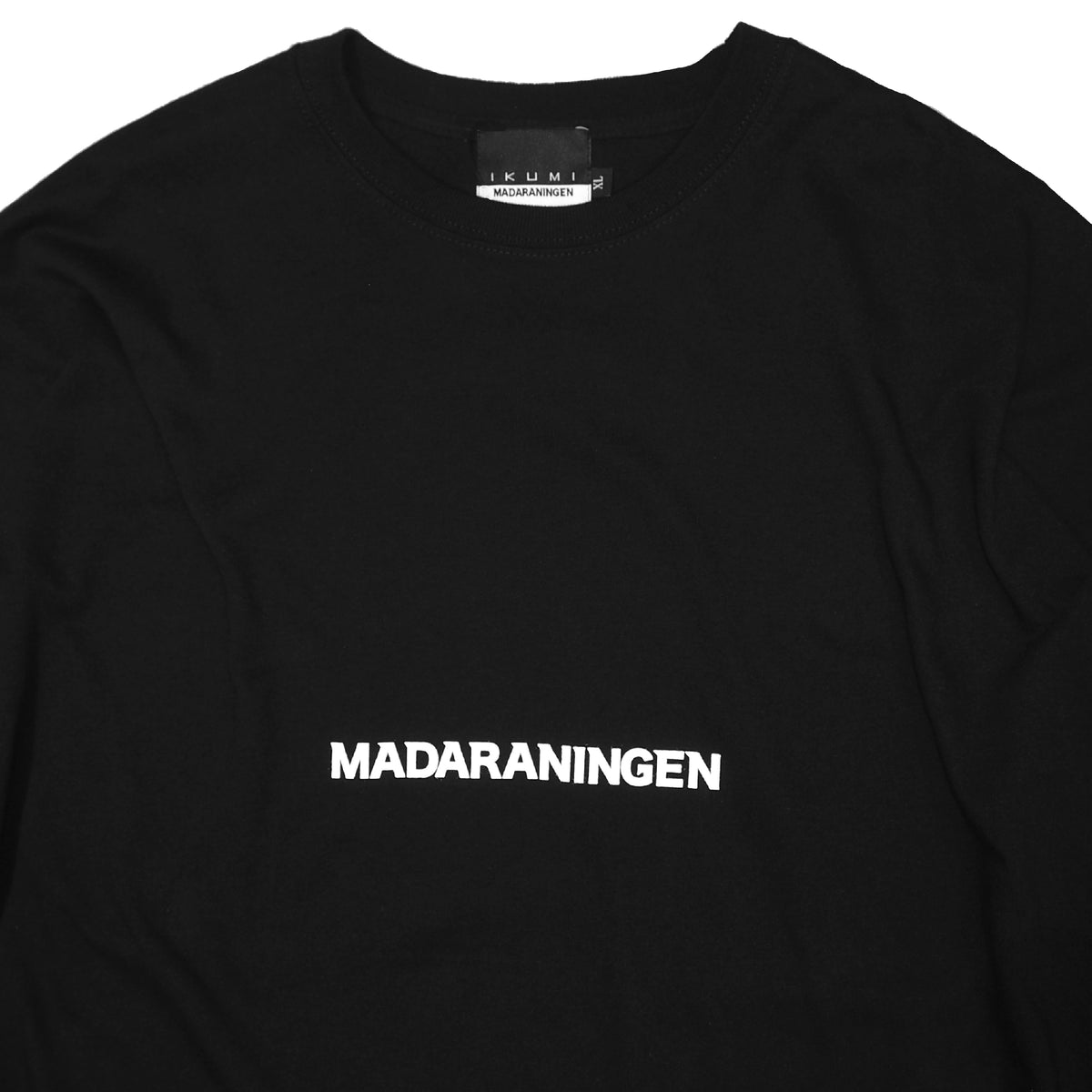 IKUMI×MADARANINGEN Simple LOGO Long Sleeve T-shirt (BLACK