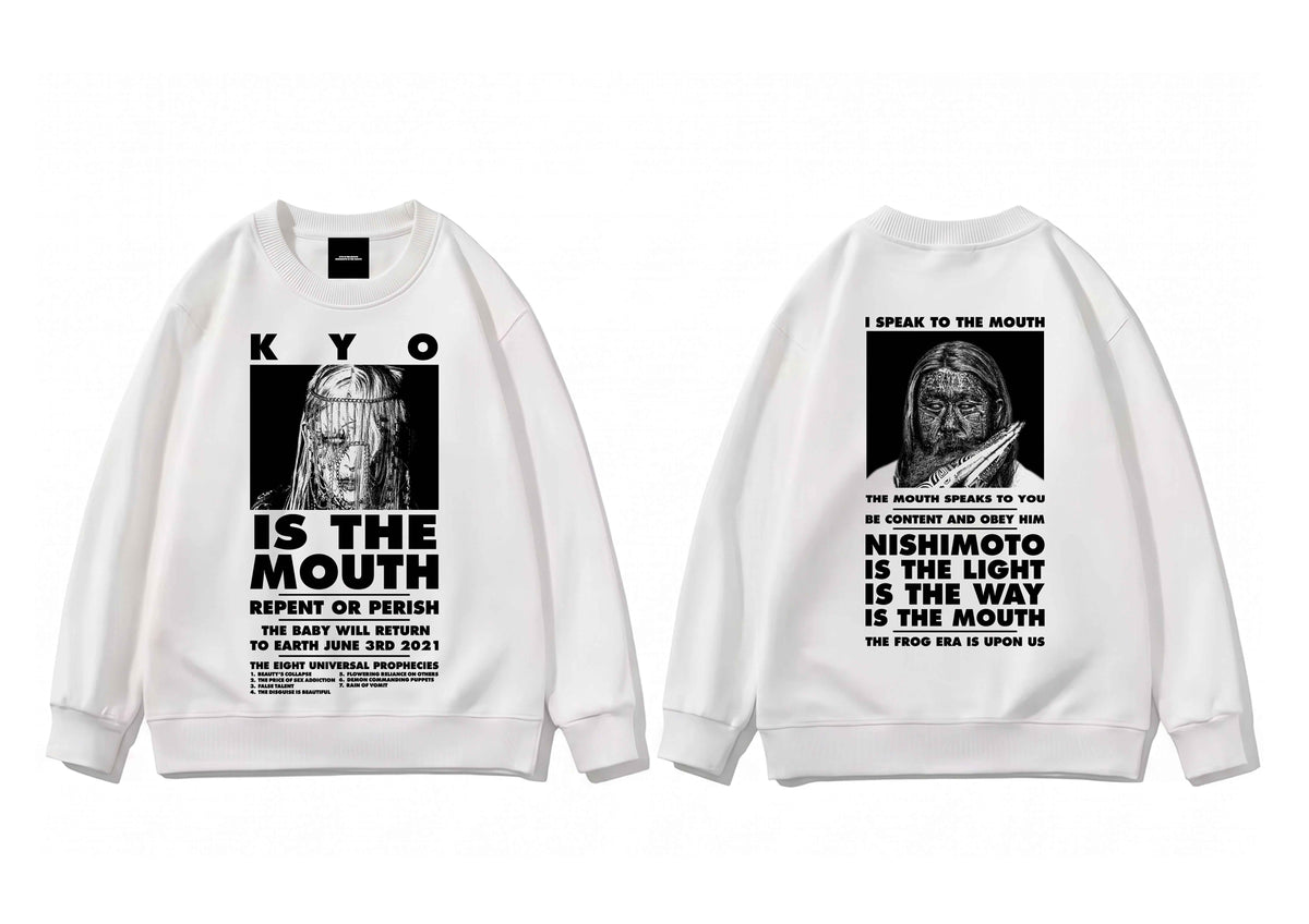 KYO IS THE MOUTH×NISHIMOTO IS THE MOUTH Sweat top [WHITE] | GALAXY