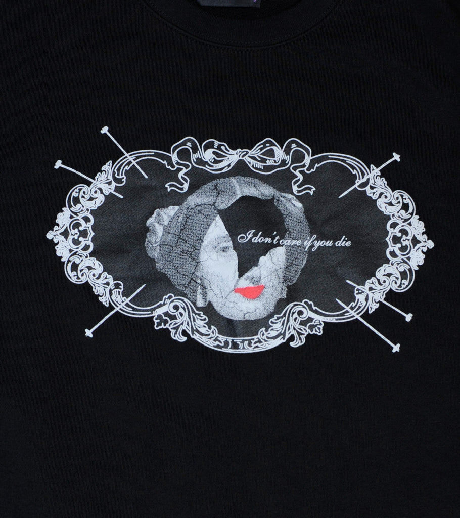 Cracking Sweat Top Black