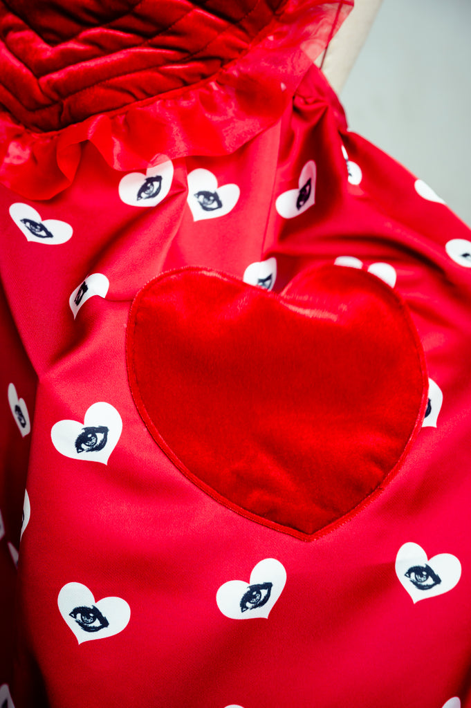 Eye heart pinafore