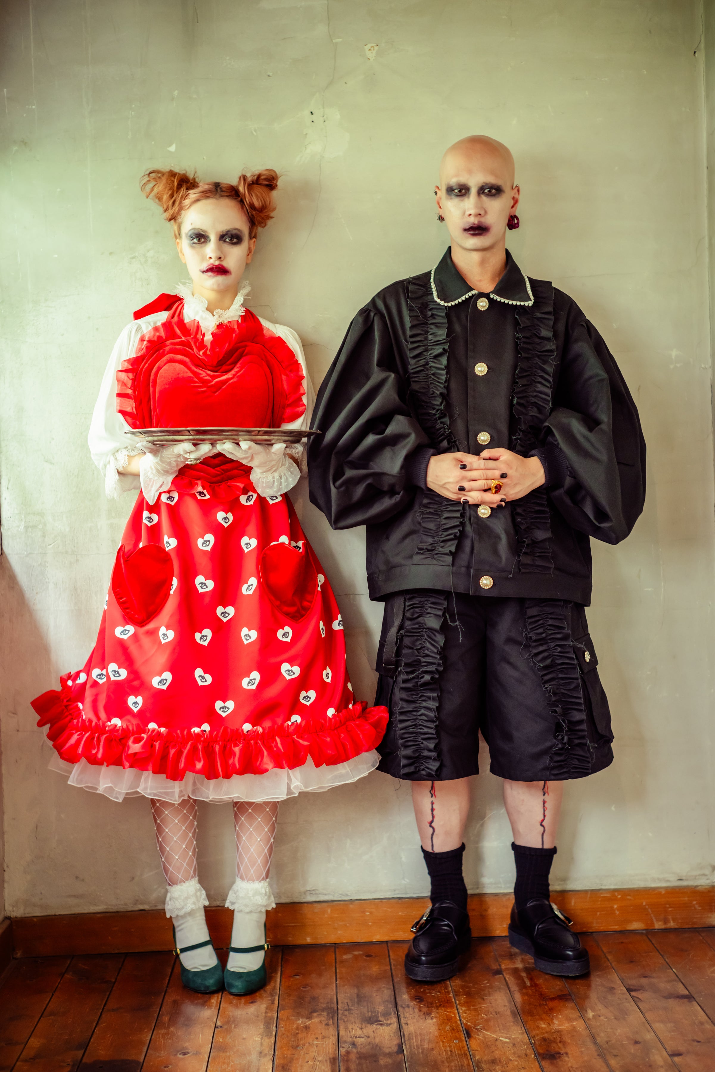 Eye heart pinafore | GALAXY BROAD SHOP