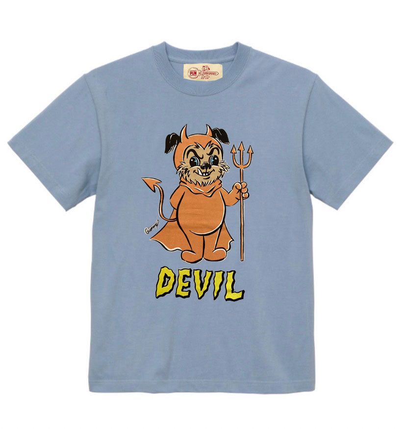 DEVIL-PUN T-shirt BLUE GRAY
