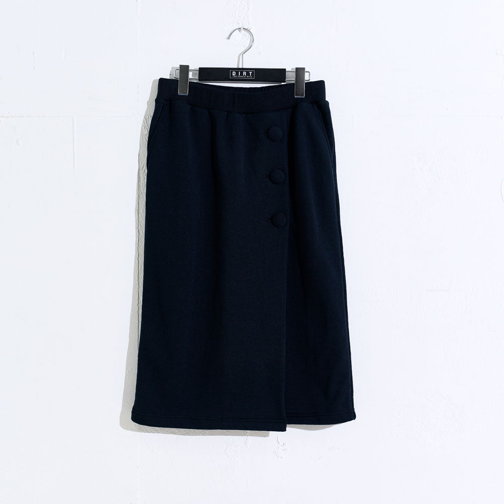 2023Pre-Summer collection Covered Button Midi Skirt  BK