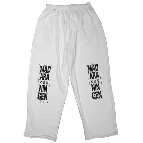 IKUMI×MADARANINGEN Bizarre LOGO Sweat Pants (WHITE) | GALAXY BROAD