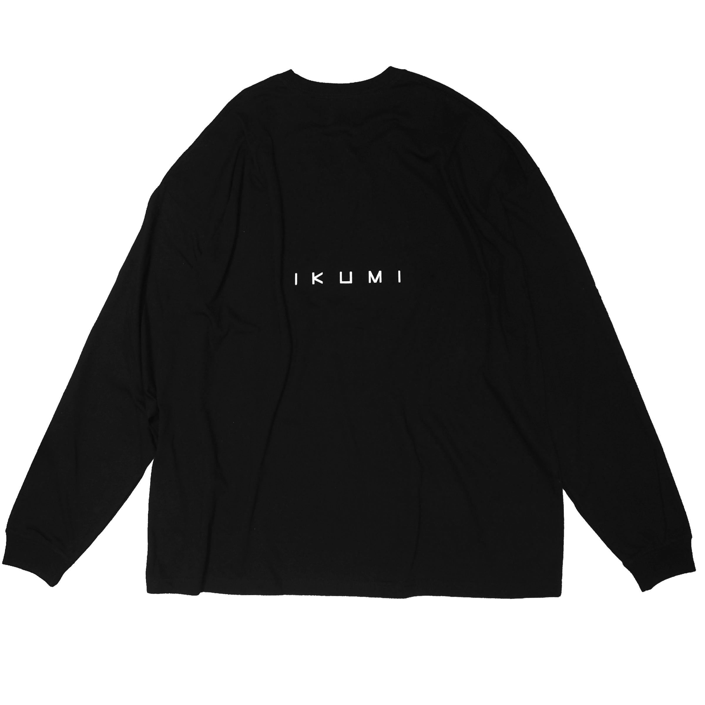 IKUMI×MADARANINGEN Simple LOGO Long Sleeve T-shirt (BLACK