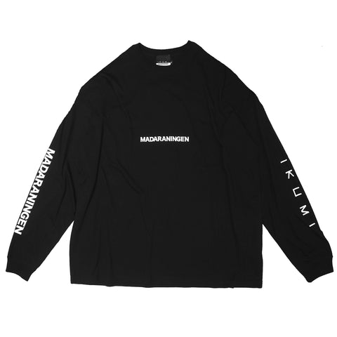 IKUMI×MADARANINGEN Simple LOGO Long Sleeve T-shirt (BLACK