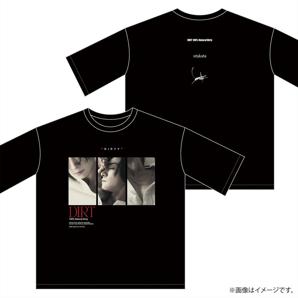 utakata×DIRT 100% Natural Dirty Collaboration T-Shirt [BLACK]