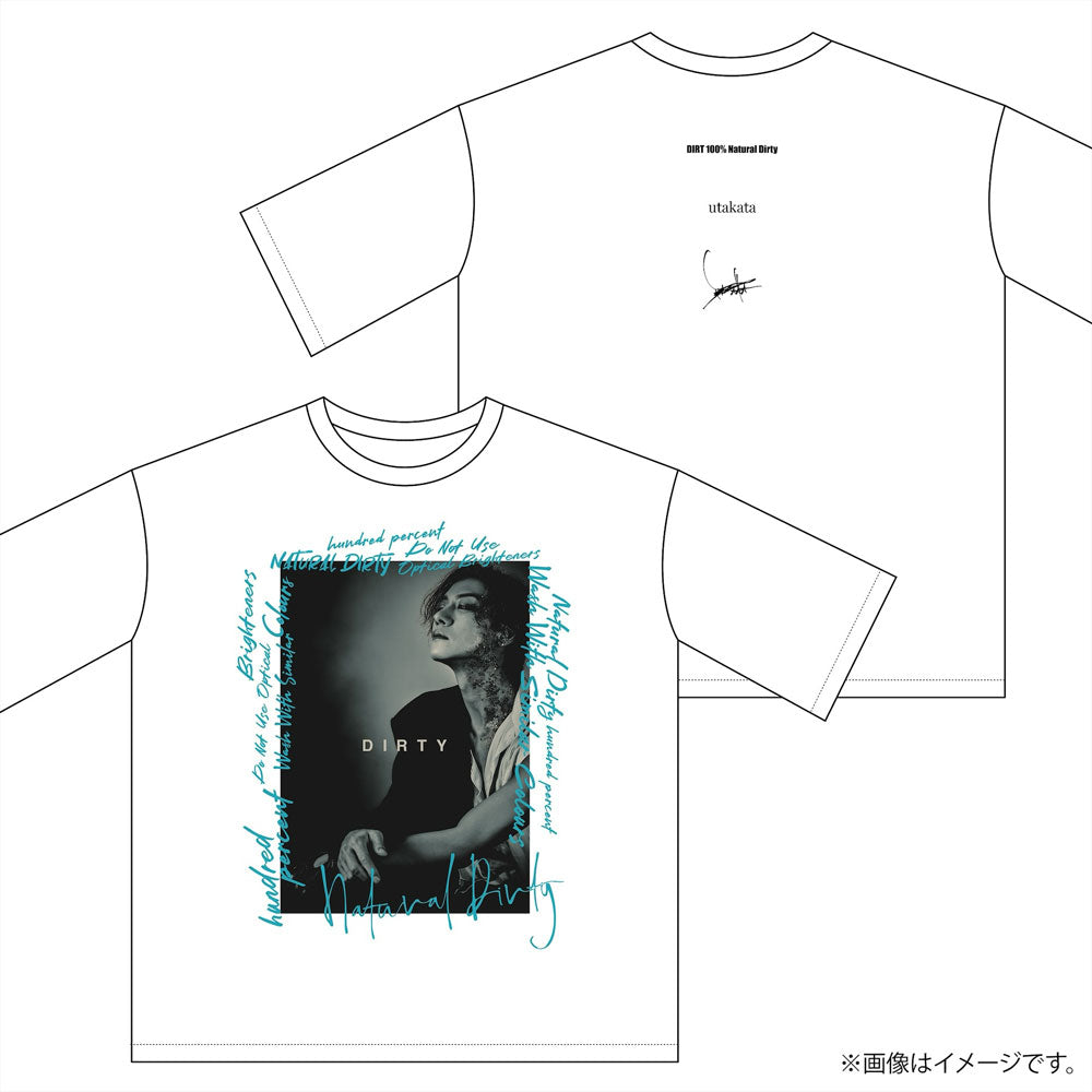 utakata×DIRT 100% Natural Dirty Collaboration T-Shirt [WHITE]