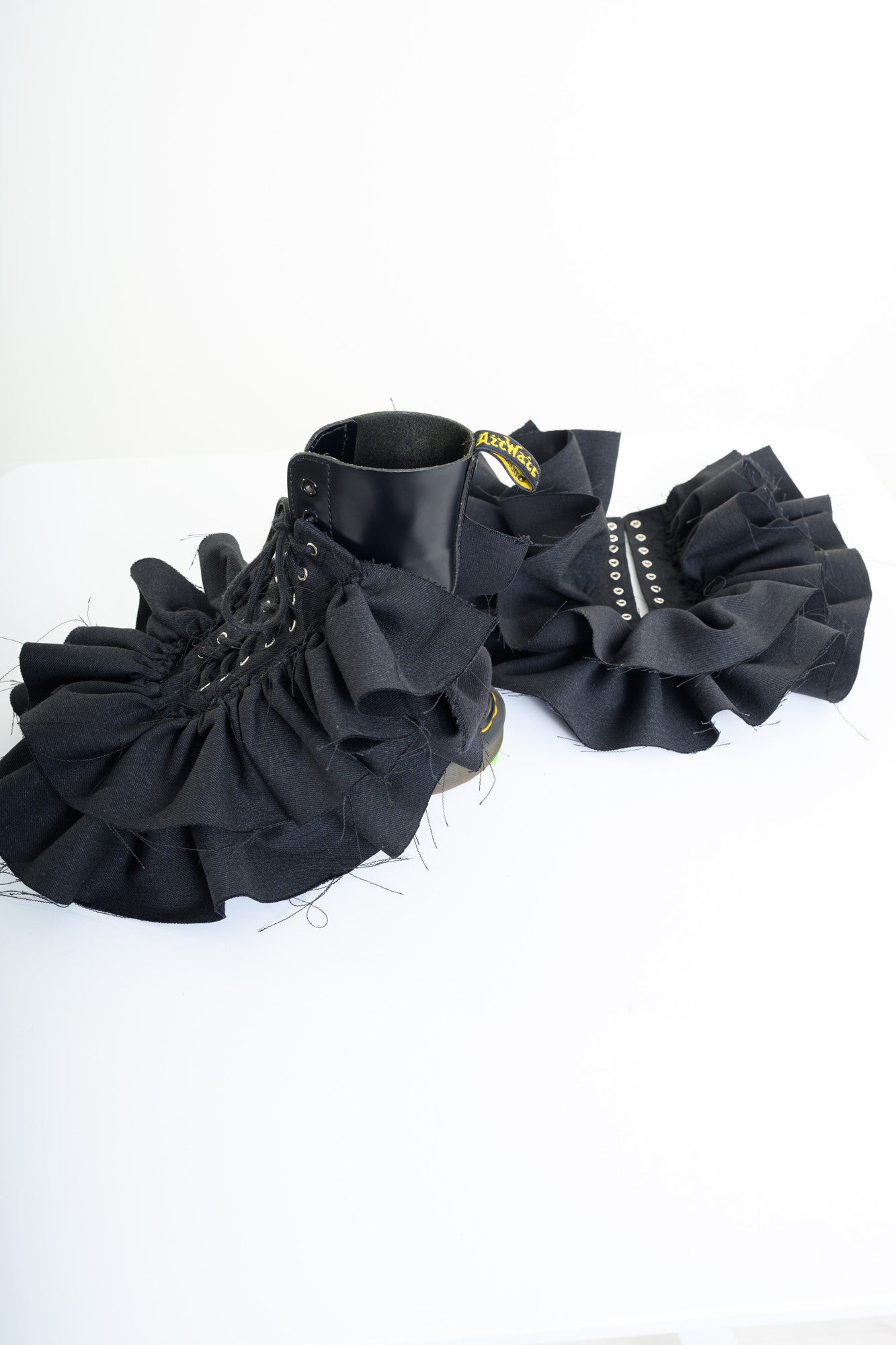 Boots Denim Ruffle | GALAXY BROAD SHOP