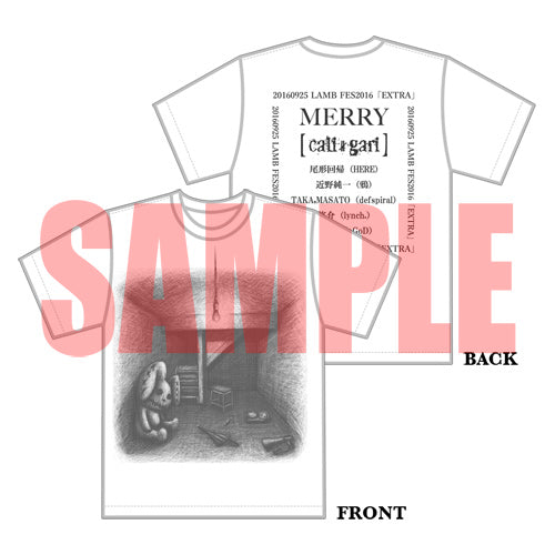 MERRY　ラムフェス地下室Tシャツ白