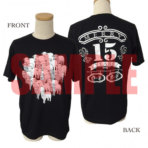 MERRY 15th Anniversary　白黒羊のTシャツ