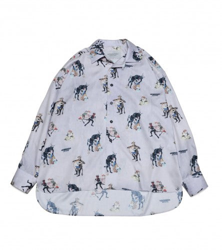 MADARANINGEN × MILKBOY コラボワンピース MADARANINGEN x MILKBOY SHIRTS BLACK | GALAXY BROAD SHOP