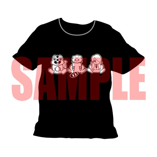 みんな仲良しスコ座りTシャツ(黒)