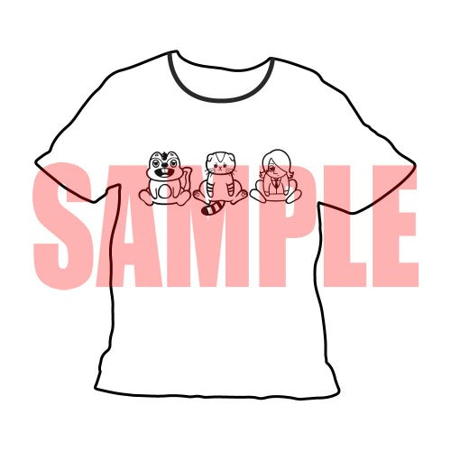 みんな仲良しスコ座りTシャツ(白)