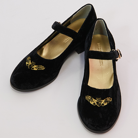 Chinese mary jane velvet shoes sales