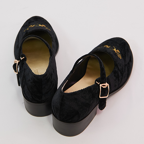 RAVEN HEART MARY JANE SHOES VELVET