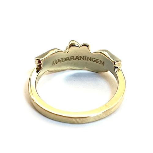 RAVEN HEART PINKIE RING 18k gold plated GREEN