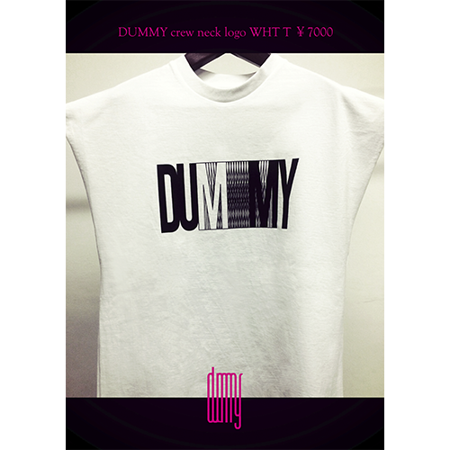 DUMMY Crew Neck Logo WHITE T-Shirt