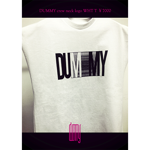 DUMMY 圆领logo白色T恤