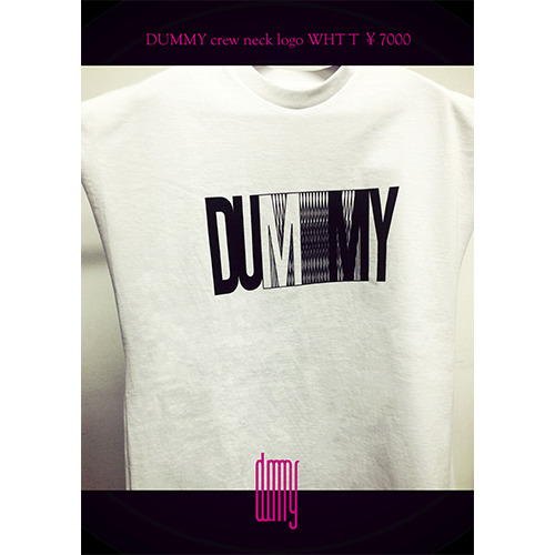 DUMMY Crew Neck Logo WHITE T-Shirt