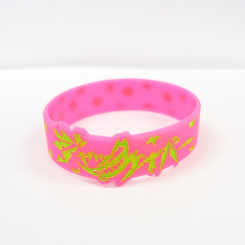 【Jackcaper katsudou hantoshi kinen oneman「Muryo? Yuryo? Kimeteiryo」】 Rubber bracelet (pink)