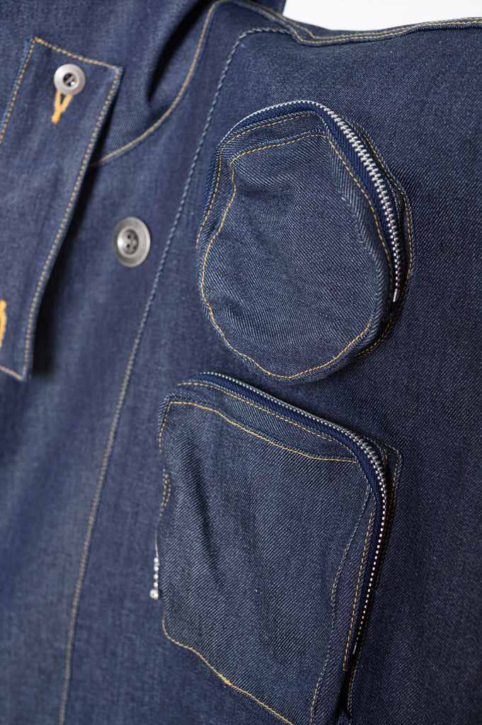 Denim Jacket Maruo Suehiro × MADARANINGEN [Indigo]