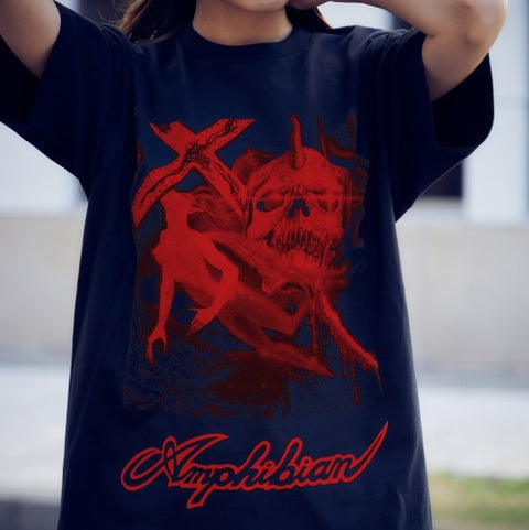 45rpm◆Tシャツ/3/リネン/RED/プリント// 45R/45rpm ロゴプリントの45星Tシャツ 定価8800円 半袖