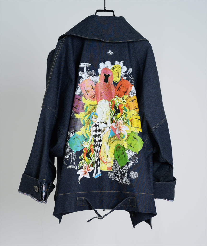 Denim Jacket Maruo Suehiro × MADARANINGEN [Indigo]