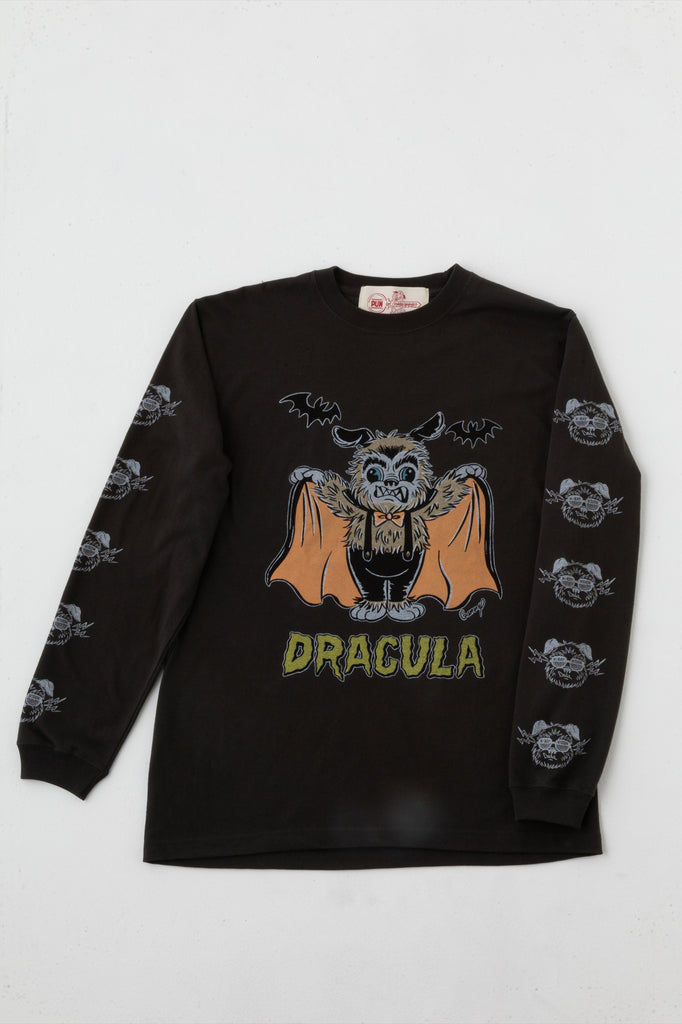 DRACULA-PUN Long Sleeve T-shirt [BLACK]