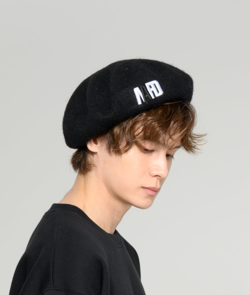 Embroidery Beret [Black]