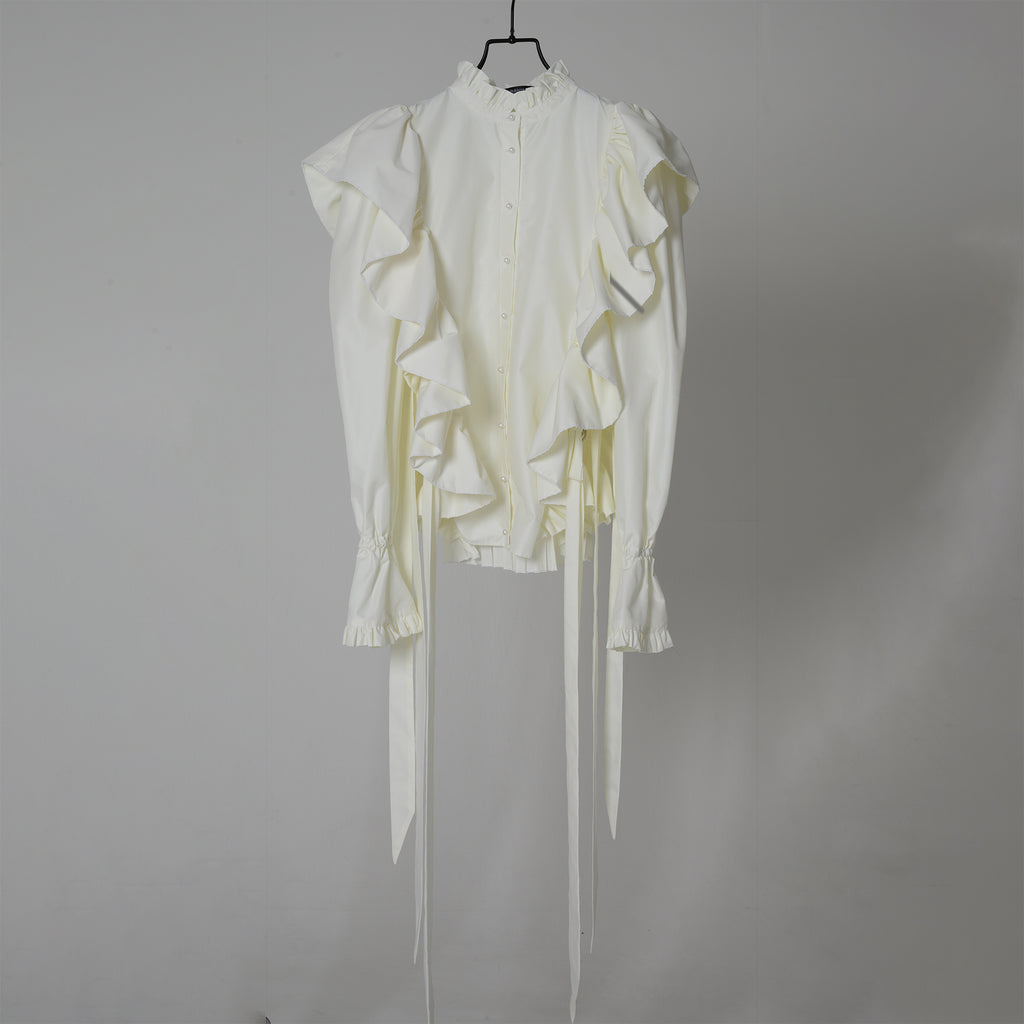 Ruffled blouse Off white