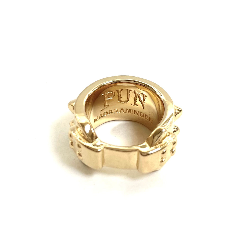 PUN’s choker ring 18k gold plated