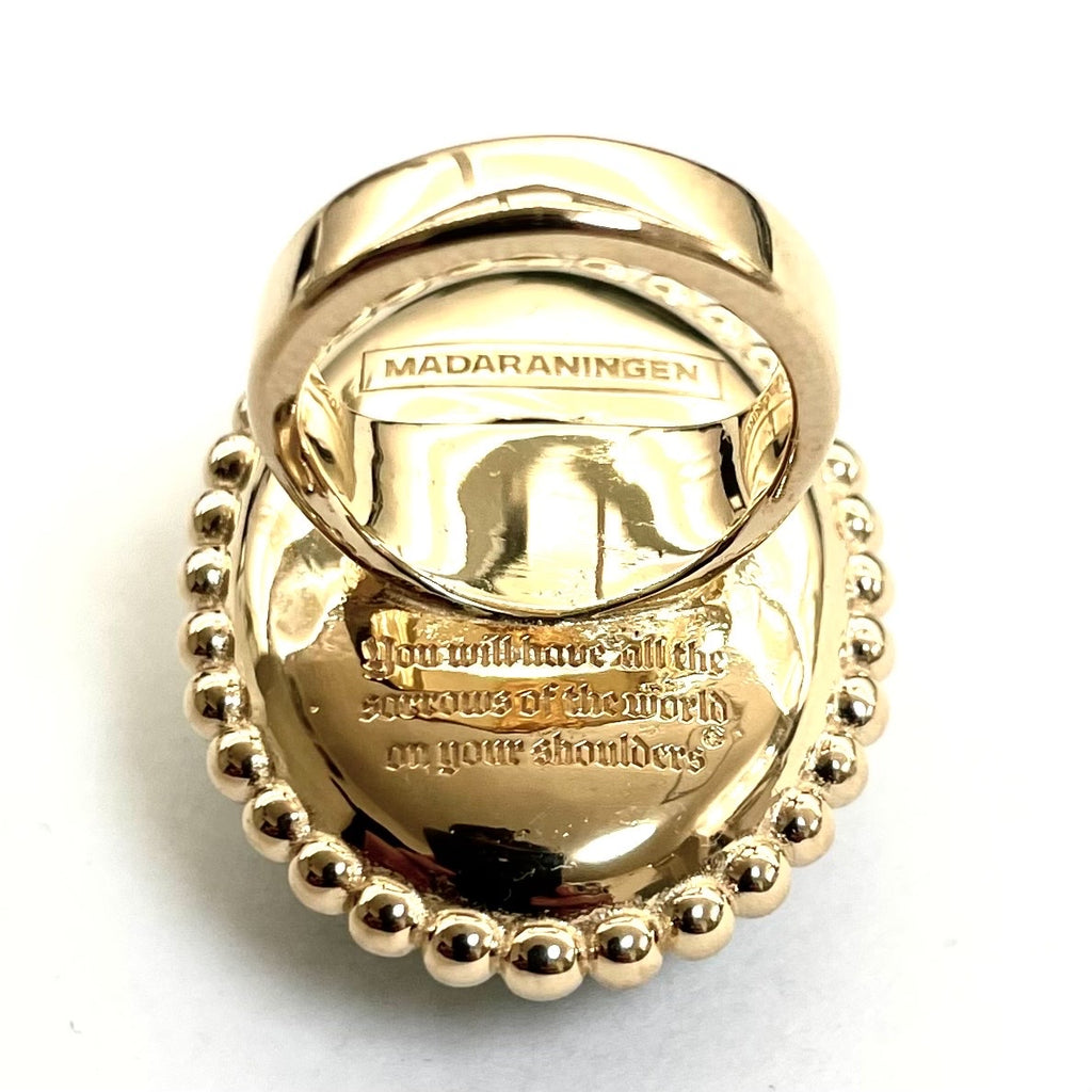 Foetation ring 18k gold plated