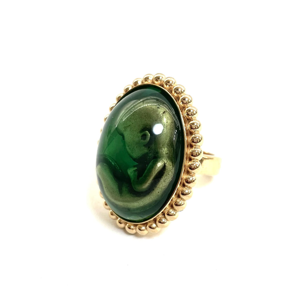 Foetation ring 18k gold plated