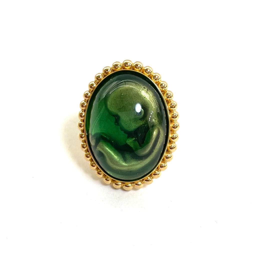 Foetation ring 18k gold plated