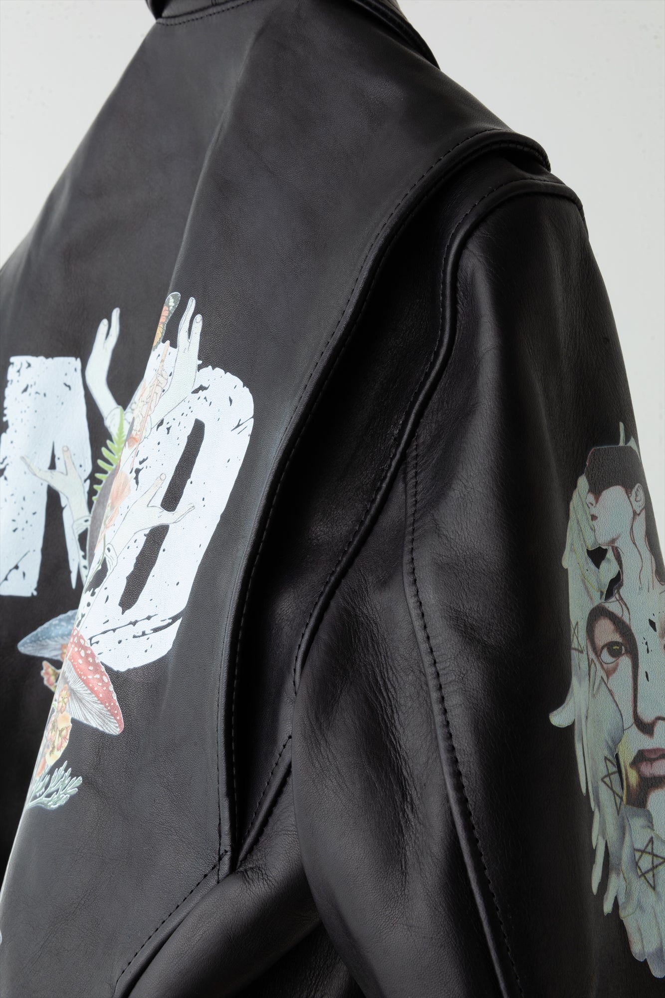 丸尾末広×MADARANINGEN HORSE LEATHER BIKER JACKET (LEATHER