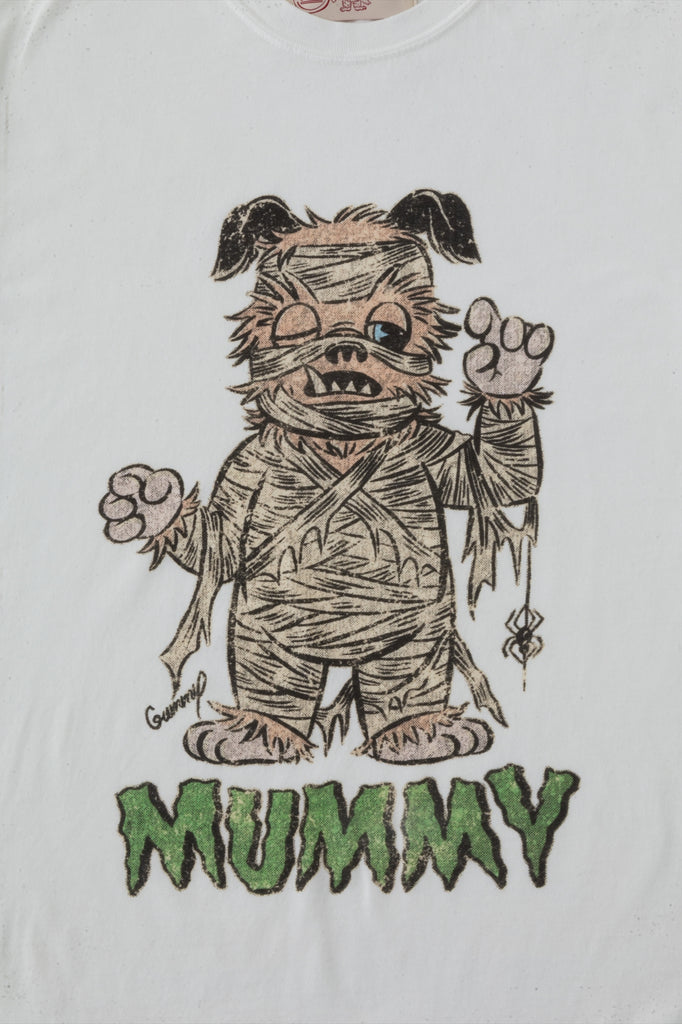 MUMMY-PUN vintageT off white