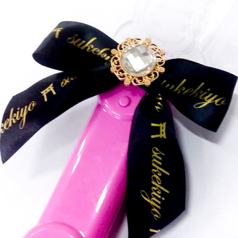 DUMMY Decorative bow with imitation gem-stone
