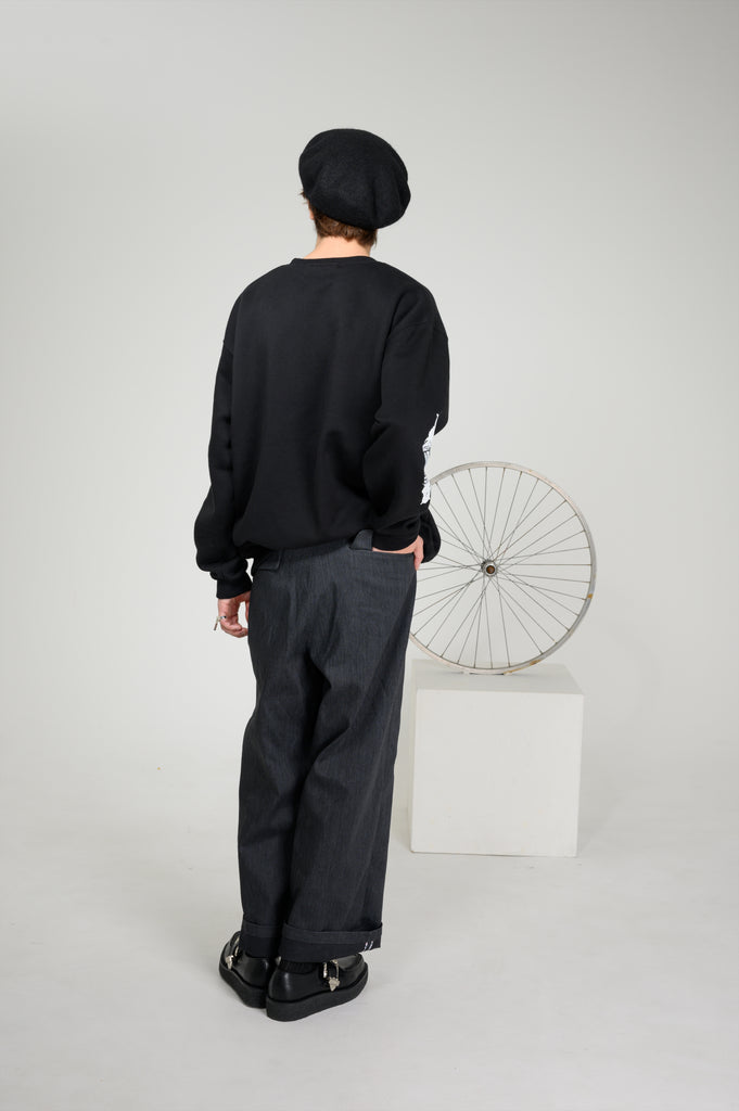 [一般販売] Sweatshirt 丸尾末広×MADARANINGEN [Black]