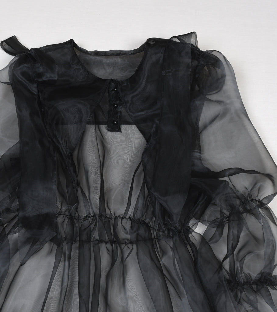 Organdie dress (BLACK)