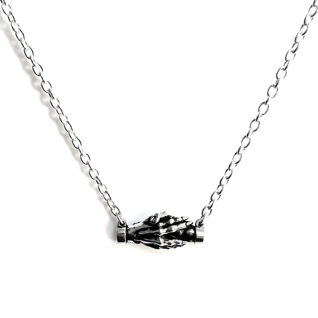 Entered handshake necklace silver925