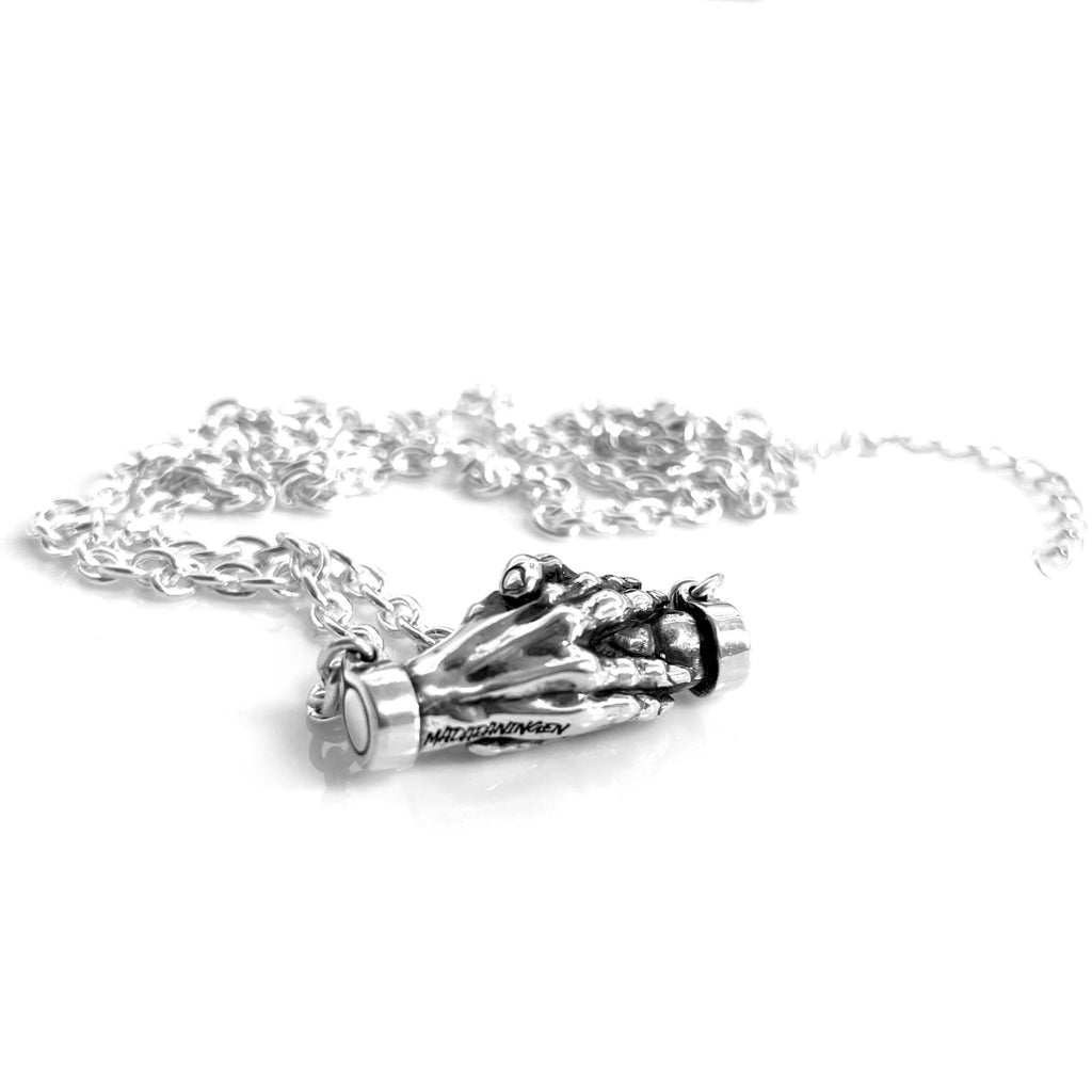 Entered handshake necklace silver925