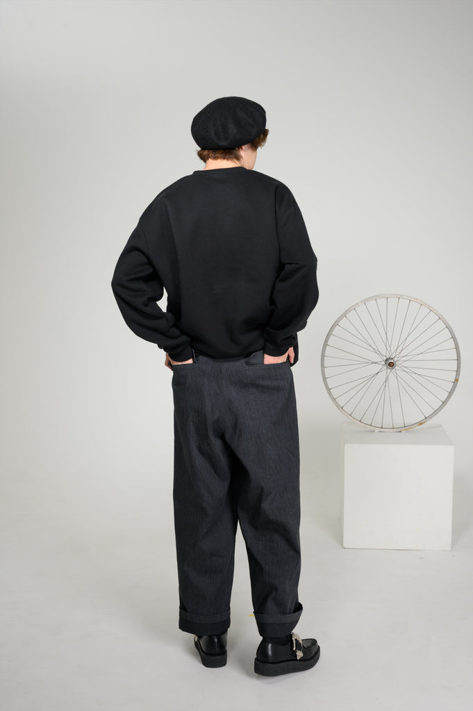 Denim Pants Maruo Suehiro × MADARANINGEN [Black]