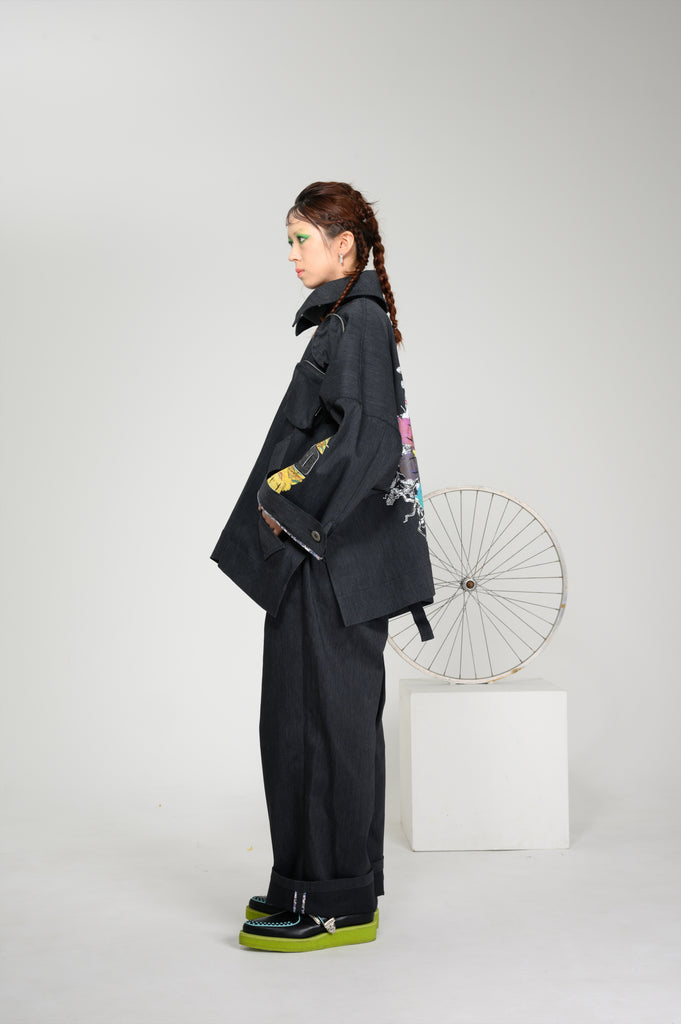 Denim Pants Maruo Suehiro x MADARANINGEN [Black]